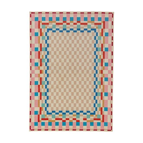 Iš vilnos mišinio kilimas 180x230 cm Checkered Border – Flair Rugs