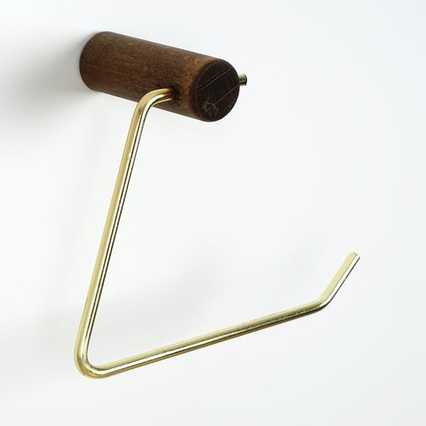 Ant sienos tvirtinamas medinis tualetinio popieriaus laikiklis - Kalune Design-image-2