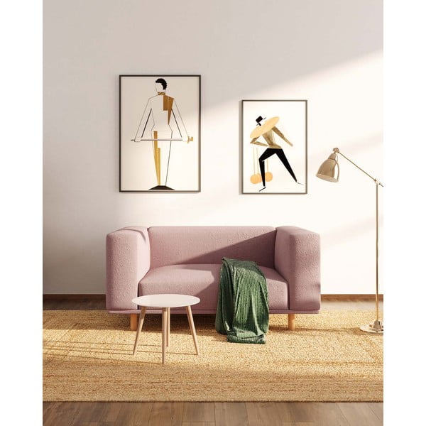 Krėslas rožinės spalvos iš boucle Kukumo – Ame Yens-image-1