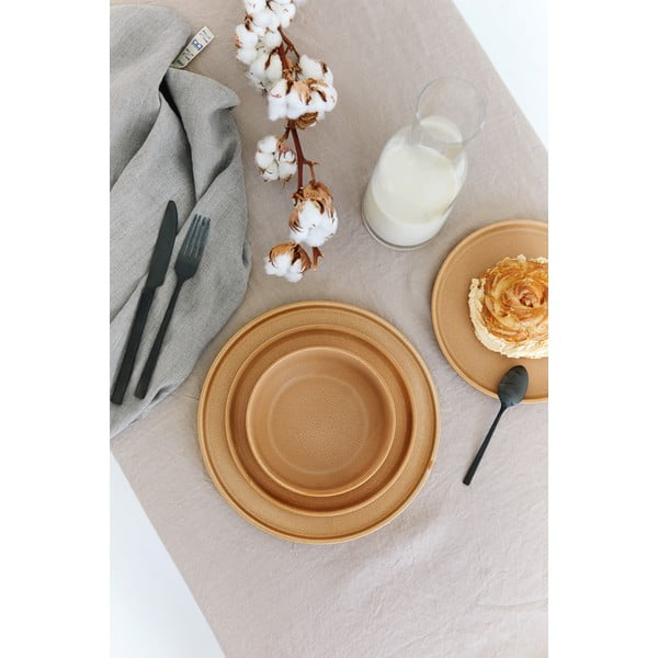 12 dalių plytų oranžinės spalvos molinių indų rinkinys Bonami selection Malia-image-2