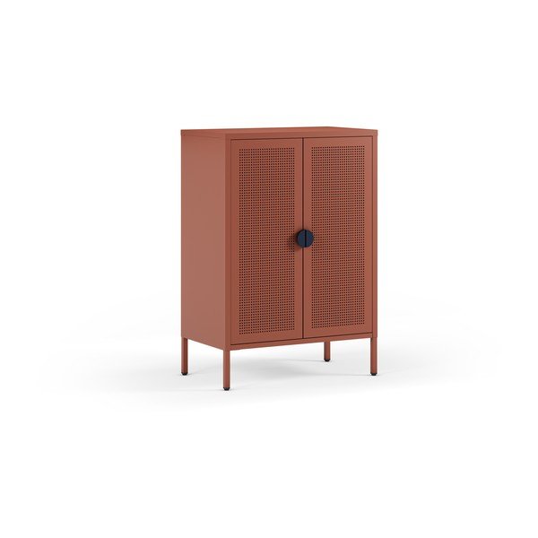 Terakotos spalvos iš metalo spintelė 70x100x40 cm Sayla – Marckeric