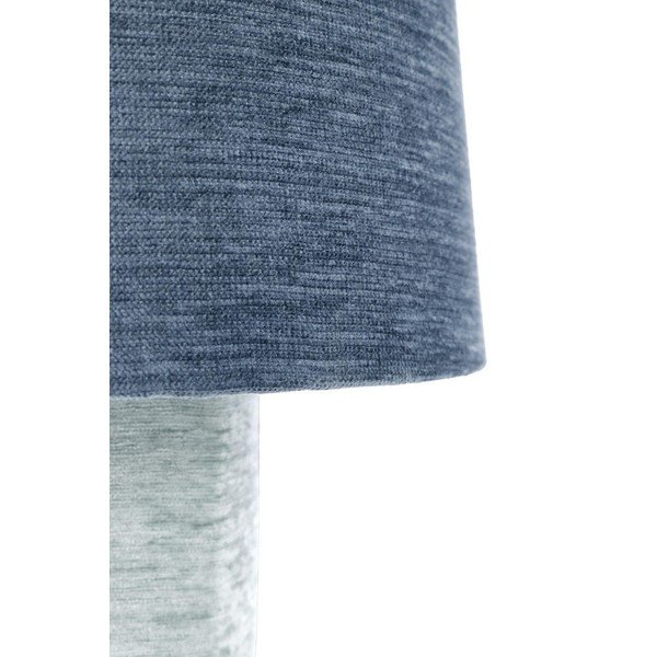 Mėlynos spalvos iš metalo stalinis šviestuvas (aukštis 50 cm) su tekstiliniu gaubtu Demra – Bizzotto-image-3