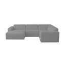 Iš boucle kampinė sofa pilkos spalvos („U“ formos) Roxy – Scandic