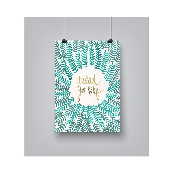 Plakatas Americanflat Treat Yo Self Turquoise, 30 x 42 cm