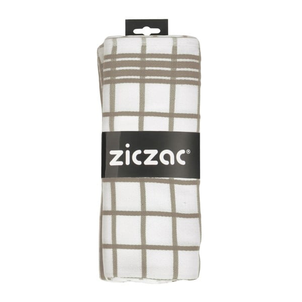 Baltas ir rudas virtuvinis rankšluostis "ZicZac Professional