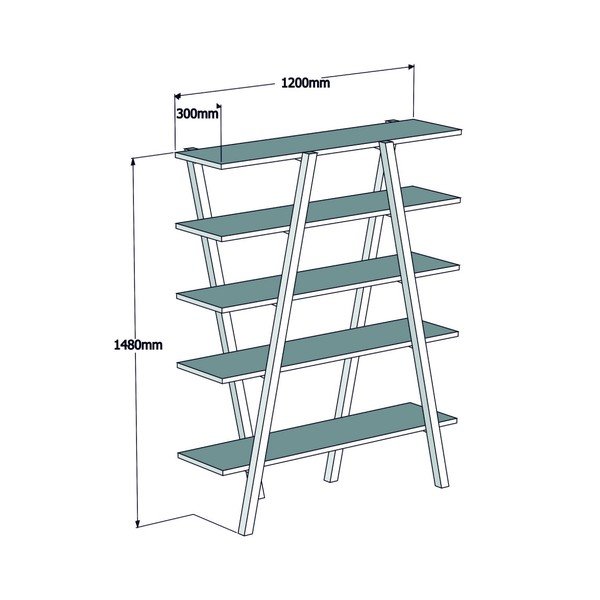 Pušies medienos knygų spinta Perla Walnut, 148 x 120 cm-image-2