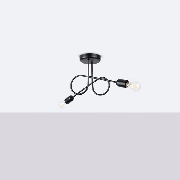 Lubinis šviestuvas juodos spalvos 18x57 cm Opulent – Sollux-image-2