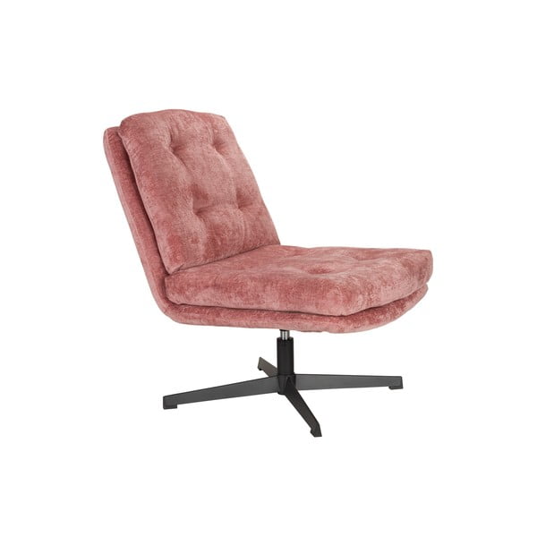 Rožinės spalvos pasukamas krėslas Kai – White Label