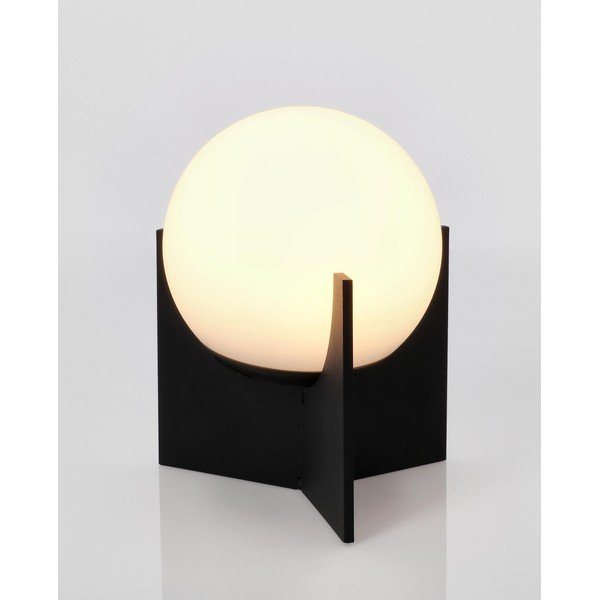 Juodos spalvos iš metalo stalinis šviestuvas LED su pritemdymo funkcija (aukštis 16 cm) su plastikiniu gaubtu Cardamom – Bizzotto-image-2