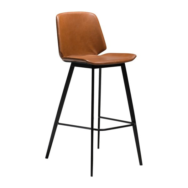 Ruda odinė baro kėdė DAN-FORM Denmark Swing, aukštis 105 cm