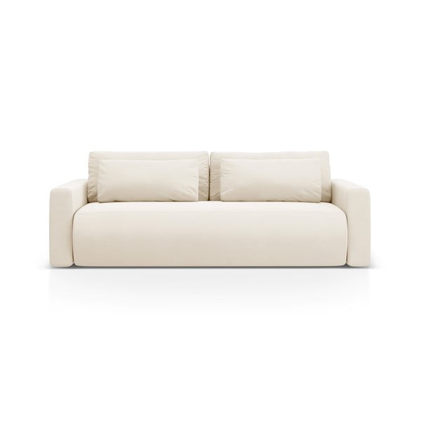 Smėlio spalvos iš velveto sulankstoma/su sandėliavimo vieta sofa 238 cm Belfast – Cosmopolitan Design