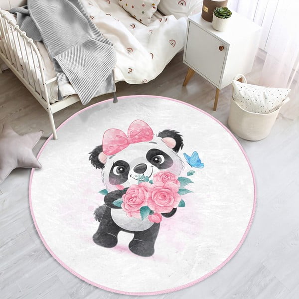Vaikiškas kilimas baltos spalvos ø 100 cm Comfort – Mila Home-image-3