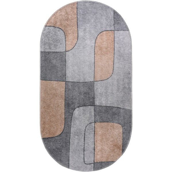 Skalbiamas kilimas pilkos spalvos 120x180 cm Oval – Vitaus