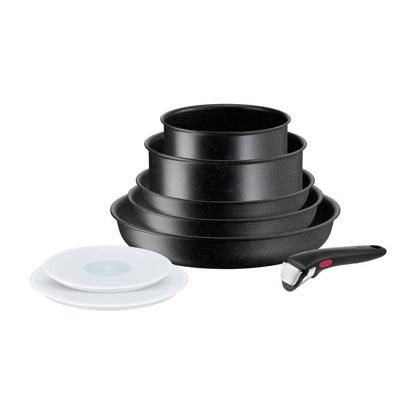 Iš aliuminio puodų rinkiniai 8 vnt. INGENIO Black stone L3998802 – Tefal