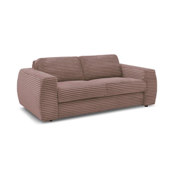 Rožinės spalvos sofa miegojimui/sulankstoma iš kordinio velveto 240 cm Hugo – Bobochic Paris-image-2