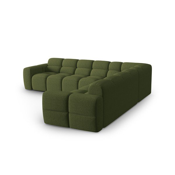 Kampinė sofa žalios spalvos Lisa – Micadoni Home-image-3