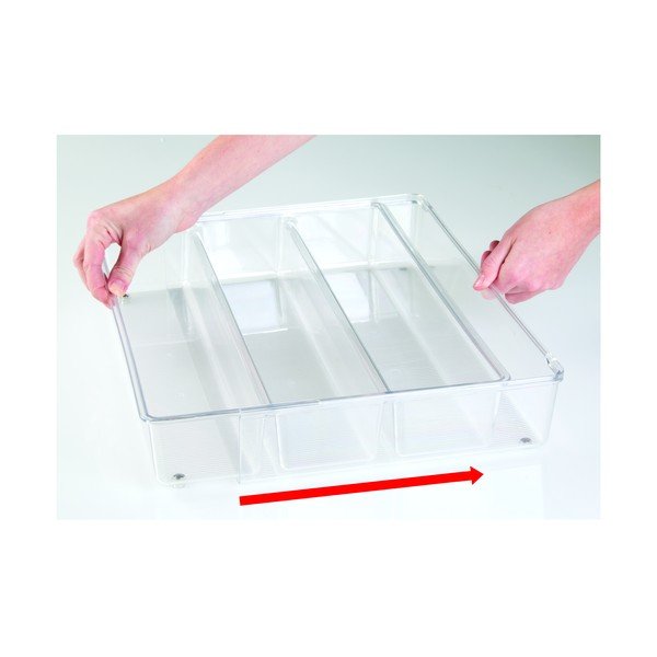 Virtuvinis dėklas su 4 skyriais iDesign Linus, 30,5 x 41 cm-image-3