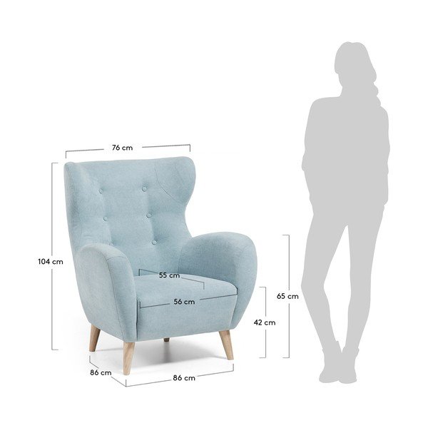 Mėlynas krėslas Kave Home Passo-image-4