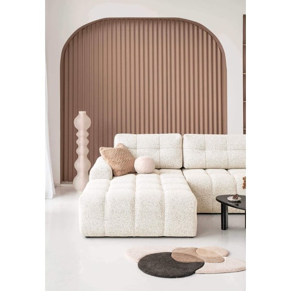 Kreminės spalvos sulankstoma/su sandėliavimo vieta modulinė kampinė sofa (su kairiuoju kampu) Lulu – Miuform-image-4