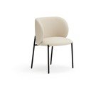 Baltos spalvos iš audinio valgomojo kėdžių komplektas 2 vnt. Mogi – Teulat