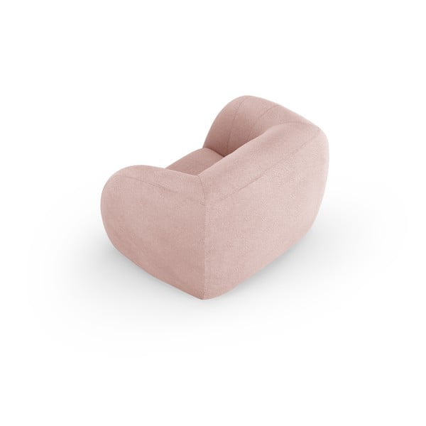 Krėslas iš boucle šviesiai rožinės spalvos Essen – Cosmopolitan Design-image-3