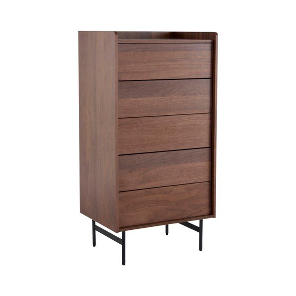 Tamsios natūralios spalvos šoninė spintelė iš riešutmedžio 60x118,5x45 cm Örgryte – Jotex