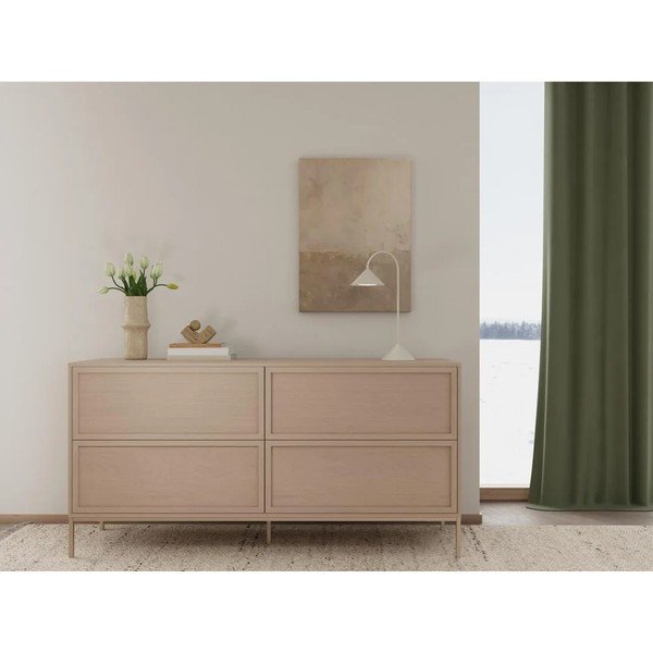 Pilkos spalvos iš melamino šoninė spintelė 157x80x40 cm Palmdale – Actona-image-1
