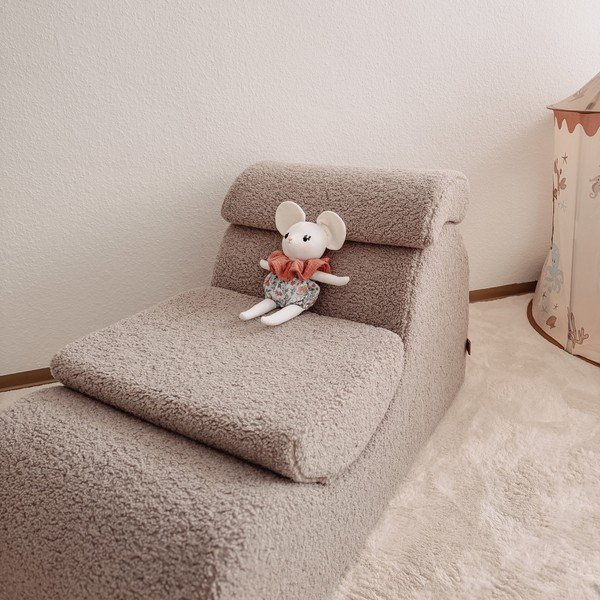 Smėlio spalvos vaikiškas krėslas iš kordinio velveto Wave – Meowbaby-image-1