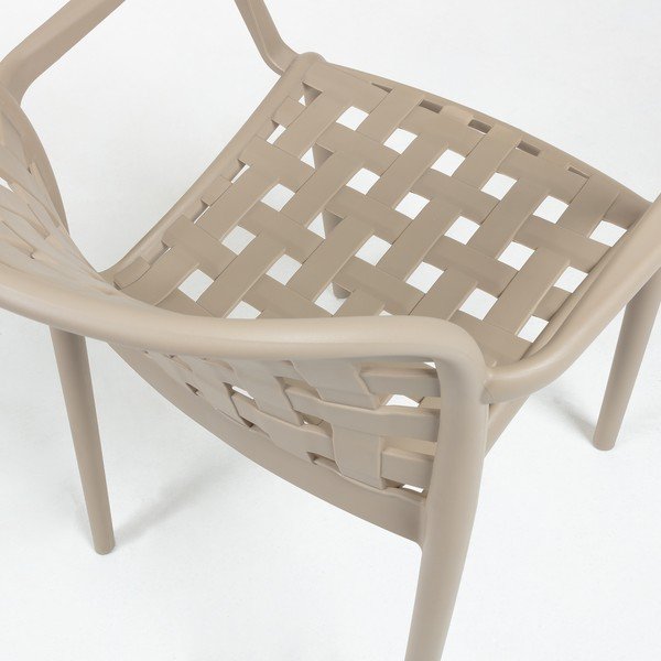 Smėlio spalvos sodo krėslas su plieninėmis kojomis Kave Home Onha-image-4