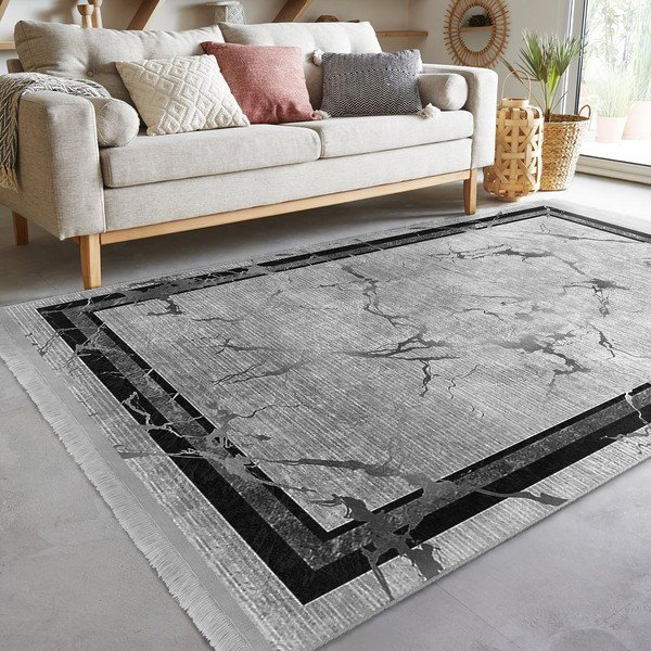 Pilkas kiliminis takelis 80x200 cm - Mila Home-image-2