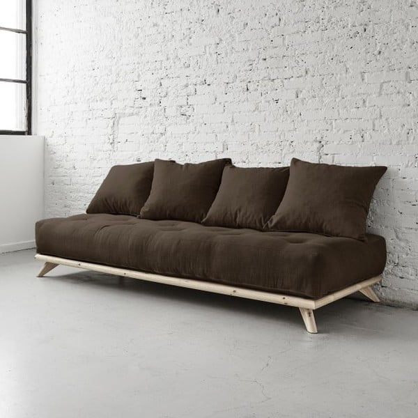 Sofa "Senza Natural/Choco Brown