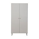 Drabužių spinta šviesiai pilkos spalvos iš pušies masyvo 100x195 cm Madu – WOOOD