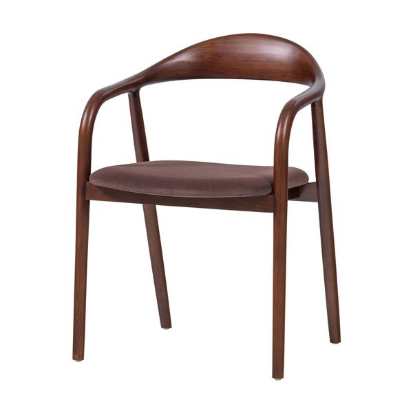 Rudos spalvos iš buko masyvo valgomojo kėdė su porankiais Bran – WOOOD