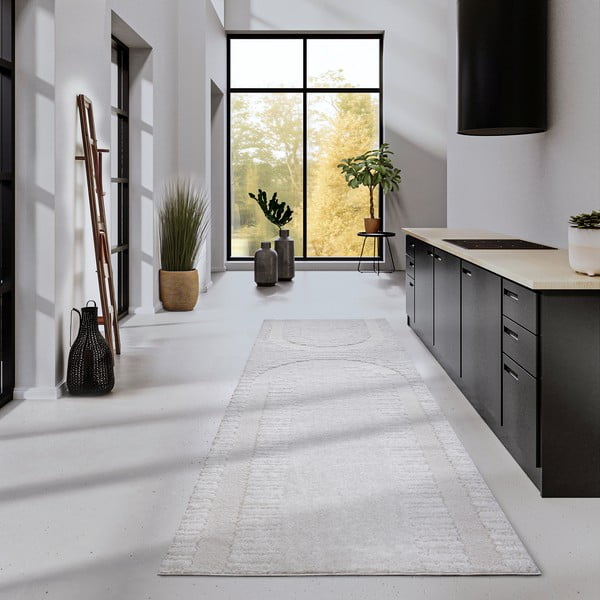 Kilimas kreminės spalvos 80x240 cm Bartoux Cream White – Elle Decoration-image-1