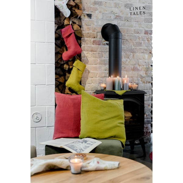 Iš tekstilės Kalėdinės kojinės Red Pear – Linen Tales-image-4