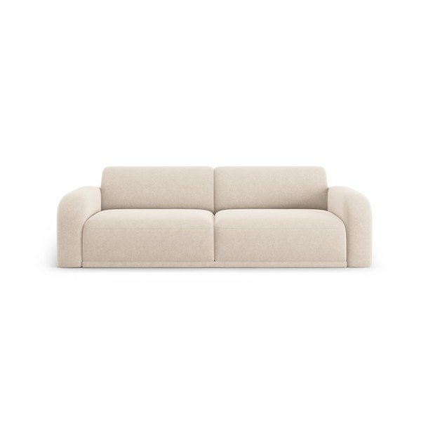 Iš velveto sofa smėlio spalvos 242 cm Erin – Micadoni Home