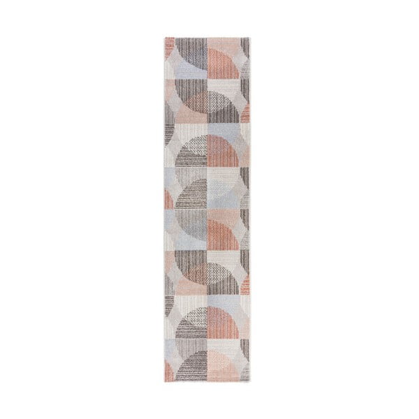 Pilkos ir rožinės spalvos kilimas Flair Rugs Centro, 60 x 230 cm