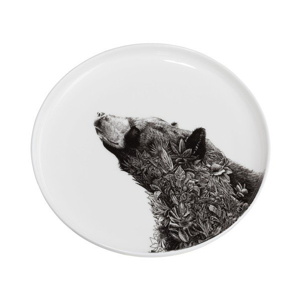 "Maxwell & Williams Marini Ferlazzo Black Bear" kaulinio porceliano desertinė lėkštė, ⌀ 20 cm