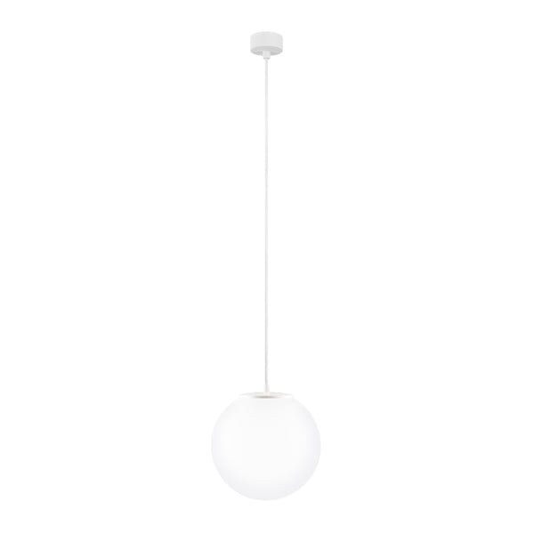 Baltas pakabinamas šviestuvas su baltu kabeliu "Sotto Luce Tsuri", ⌀ 25 cm