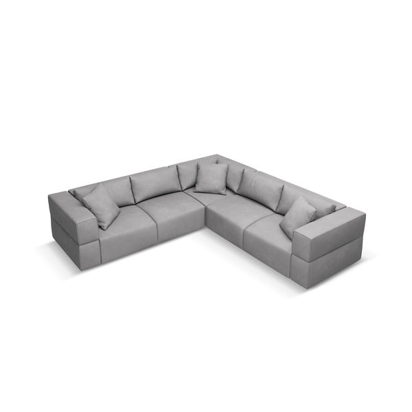 Kampinė sofa šviesiai pilkos spalvos (kintama) Esther – Milo Casa