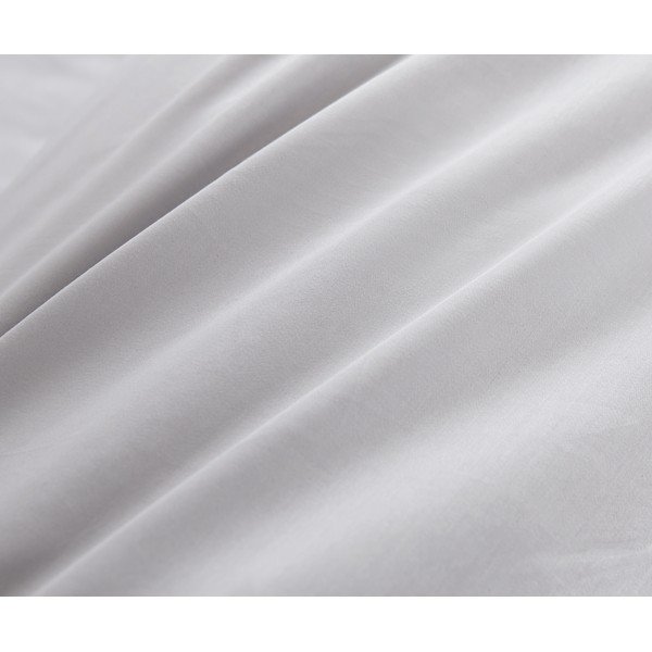 Pilka medvilnės satino paklodė Bianca Classic, 135 x 200 cm-image-3