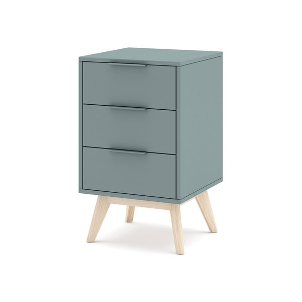 Pilkai žalios spalvos naktinis staliukas Pisco – Marckeric-image-2