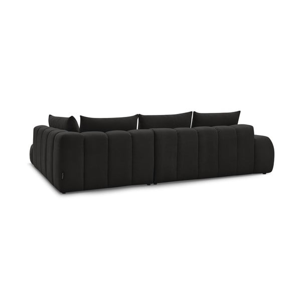 Kampinė sofa juodos spalvos (su dešiniuoju kampu) Everest – Bobochic Paris-image-4