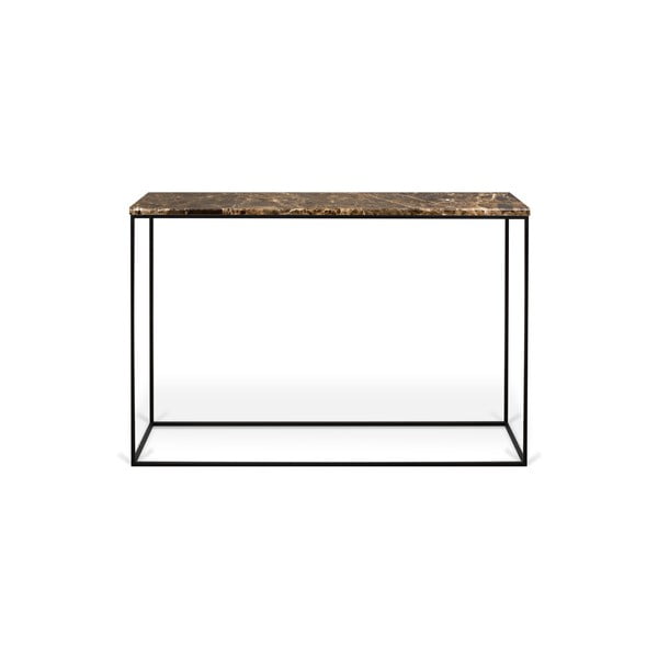 TemaHome "Gleam" konsolinis staliukas su rudu marmuriniu stalviršiu