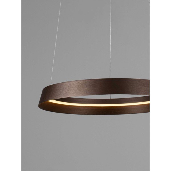 Rudos spalvos iš aliuminio kabantis šviestuvas LED su pritemdymo funkcija ø 45 cm su gaubtu iš akrilo stiklo Ormi – Nova Luce-image-3