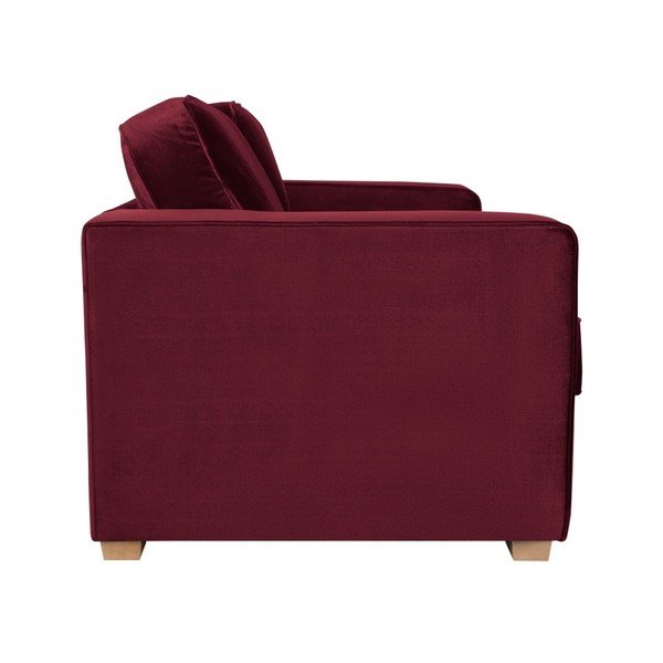 Kosmopolitinio dizaino Čikagos bordo spalvos dviejų vietų sofa-image-2