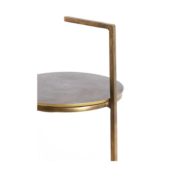 Apvalios formos šoninis stalas su akmens stalviršiu ø 26 cm Leda – Light & Living-image-4