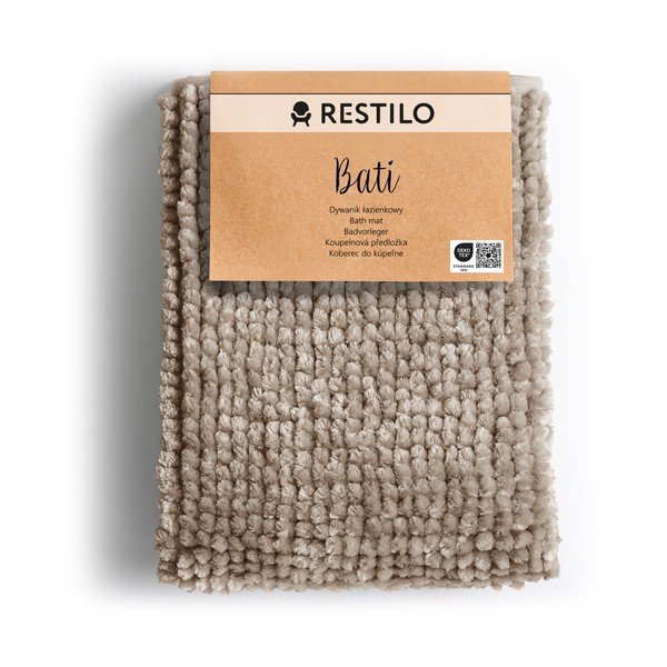 Šviesiai rudos spalvos vonios kilimėlis 70x120 cm Bati – Restilo