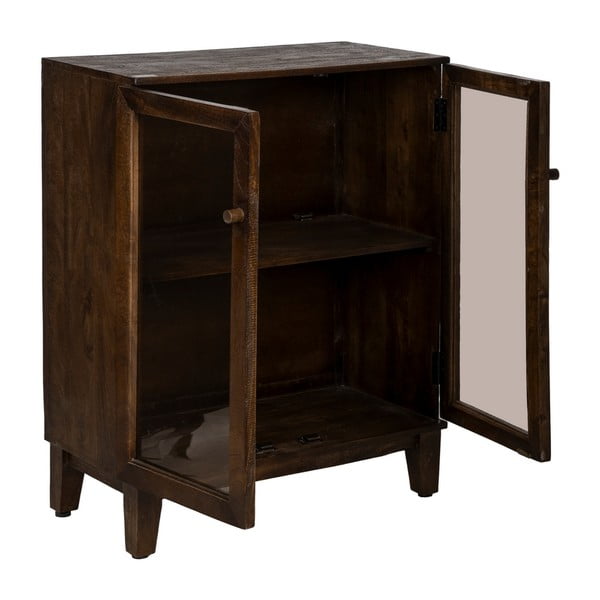 Rudos spalvos iš mango masyvo vitrina 80x100x40 cm Ravi – Ixia-image-2