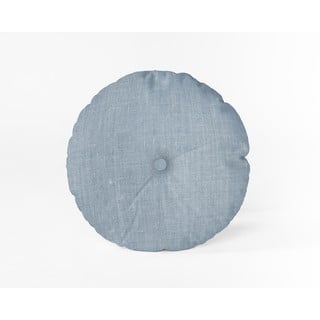 Šviesiai mėlyna pagalvė Linas Couture Cojin Redondo Light Blue, ⌀ 45 cm